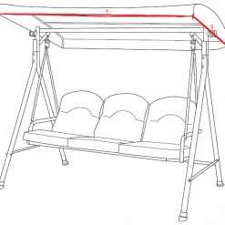 Gazebo Spare Parts Ltd Hammock And Swing Seat Parts Canopy For Curved Swing Hammock - 194cm X 125cm