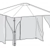 Gazebo Spare Parts Ltd Side Panel Set For 2.5m X 2.5m Patio Gazebo - Set Of 4 - Universal
